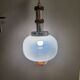 Mazzega glass and chrome mushroom pendant light, Murano, 1960-70, space age