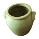 Grey glazed stoneware pot with two handles