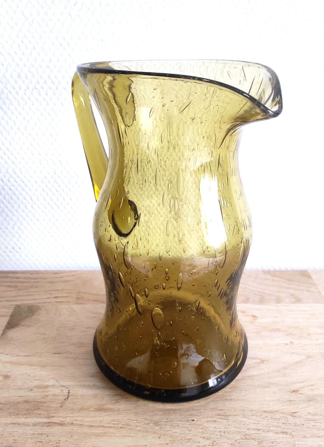 Biot bubbled glass pitcher