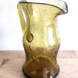 Biot bubbled glass pitcher