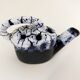 picnic blue ceramic watering can