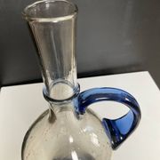 Vintage carafe in blown and bubbled glass paste.