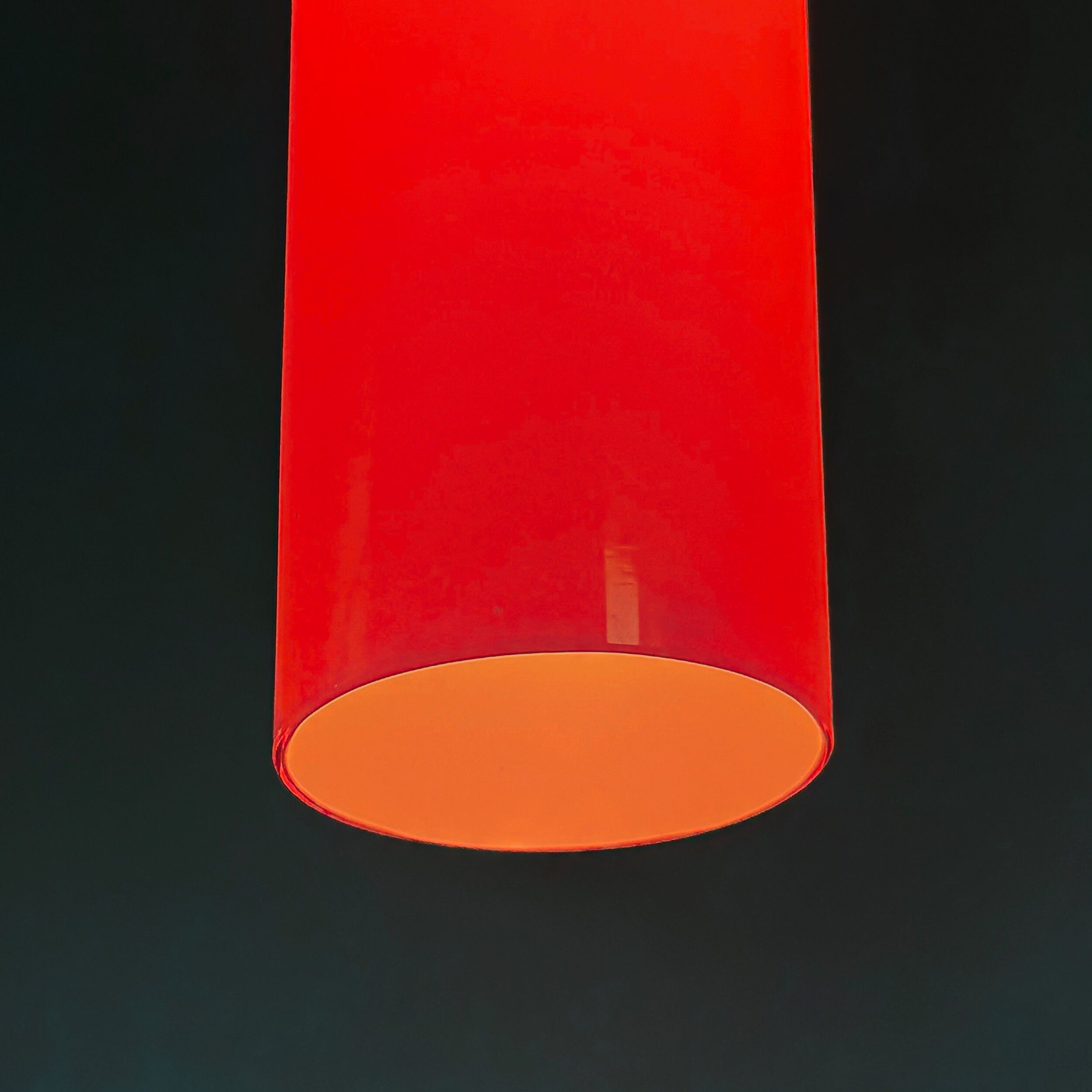 Suspension Murano Venini 486b par Paolo Venini pour Venini & C., 1962, orange