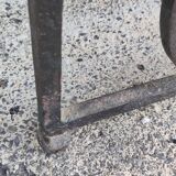 Console, cache radiateur en fer forgé et marbre, meuble d'appui