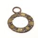 Mirror in lead and yellow-green glass by Irena Jaworska, 1960s