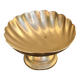 Large brass shell-shaped pocket emptier