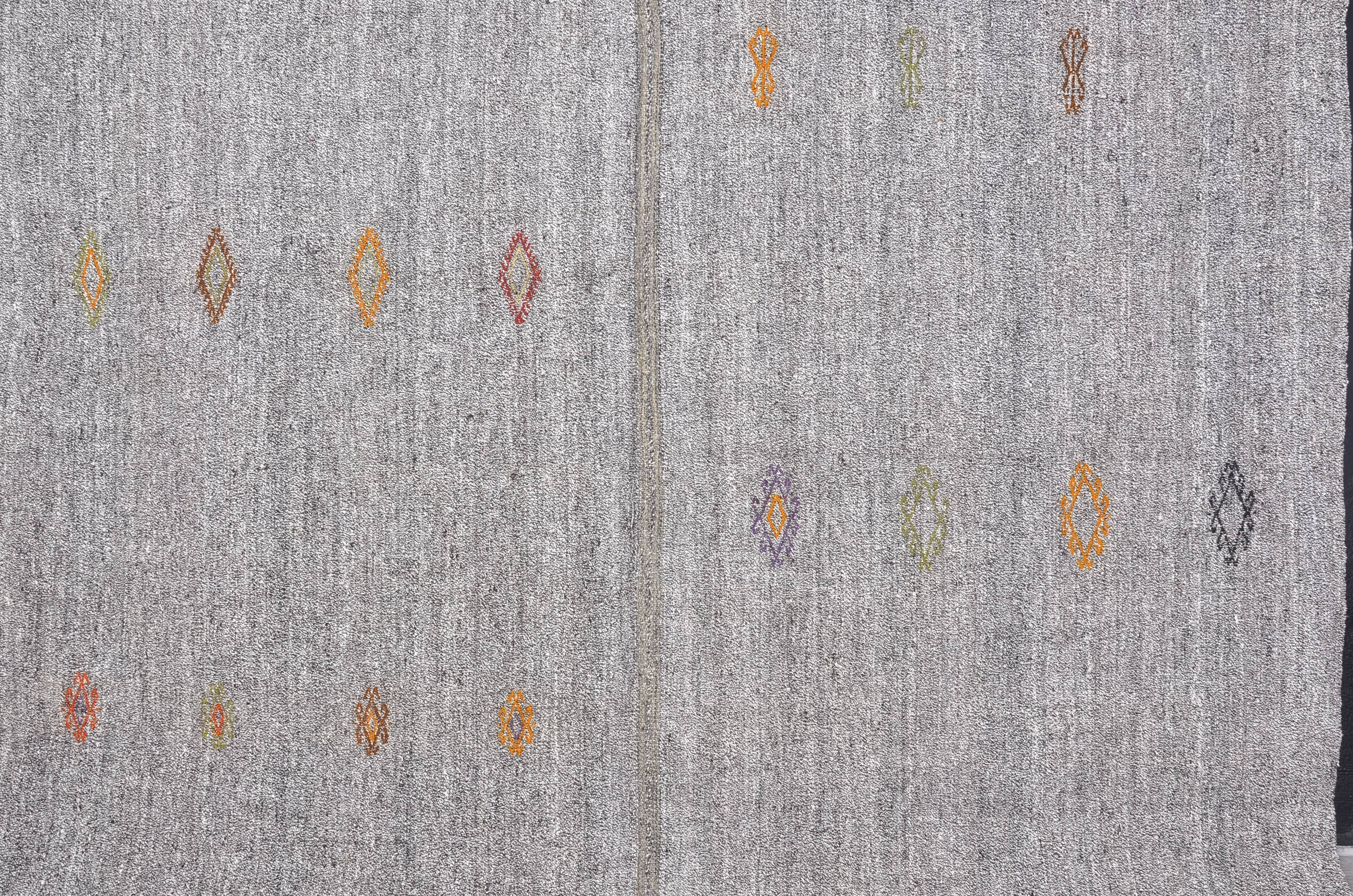 Neutral Vintage Turkish Vintage Kilim Rug skuc256