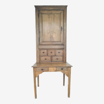 Apothecary furniture in oak, late nineteenth century