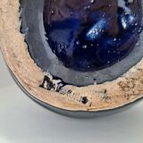 Vase Vallauris bleu forme libre