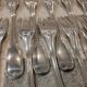 12 silver-plated metal cake forks by Argental silversmiths with a decorative pattern