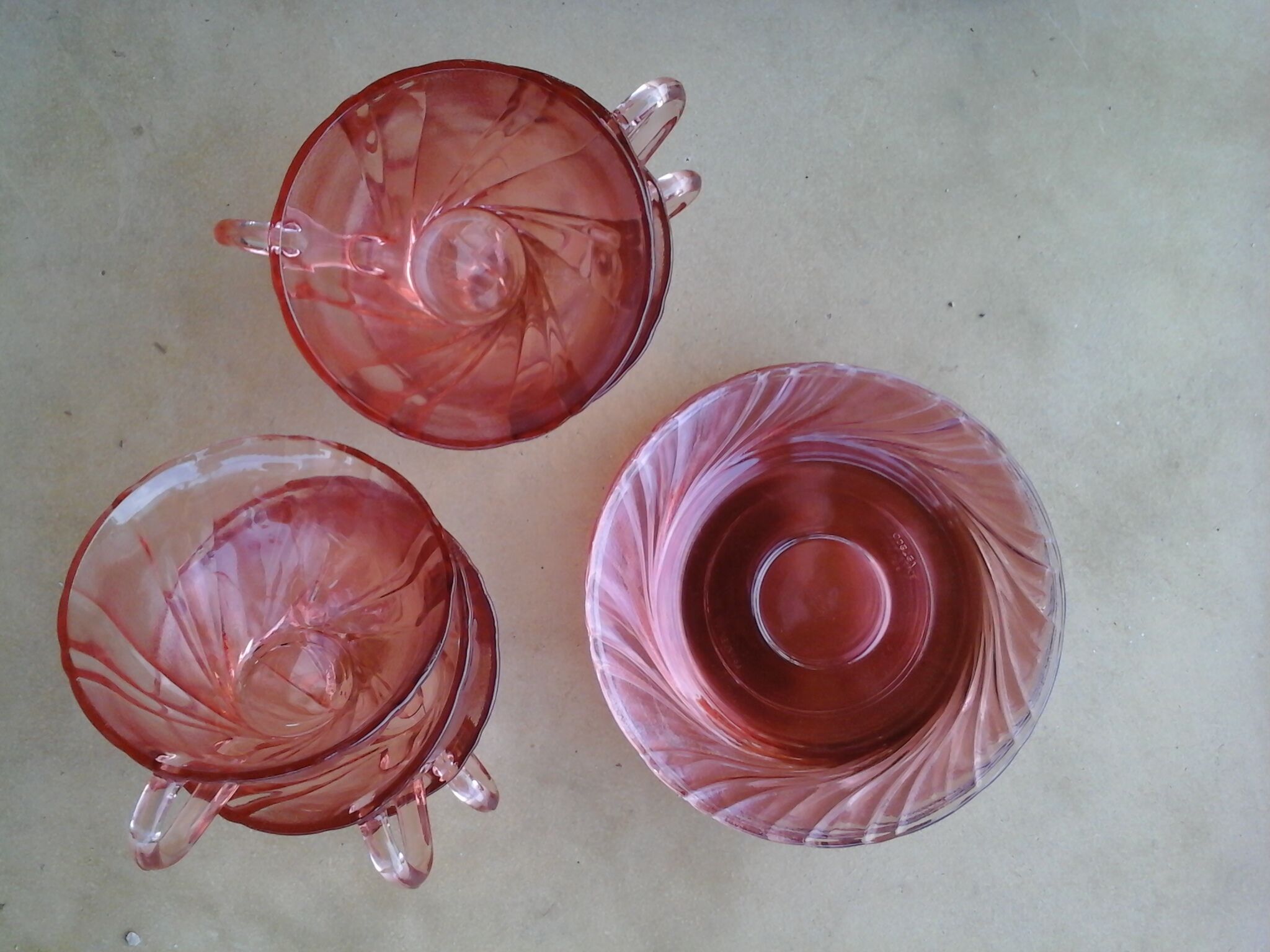 6  tasses roses Rosaline Arcoroc