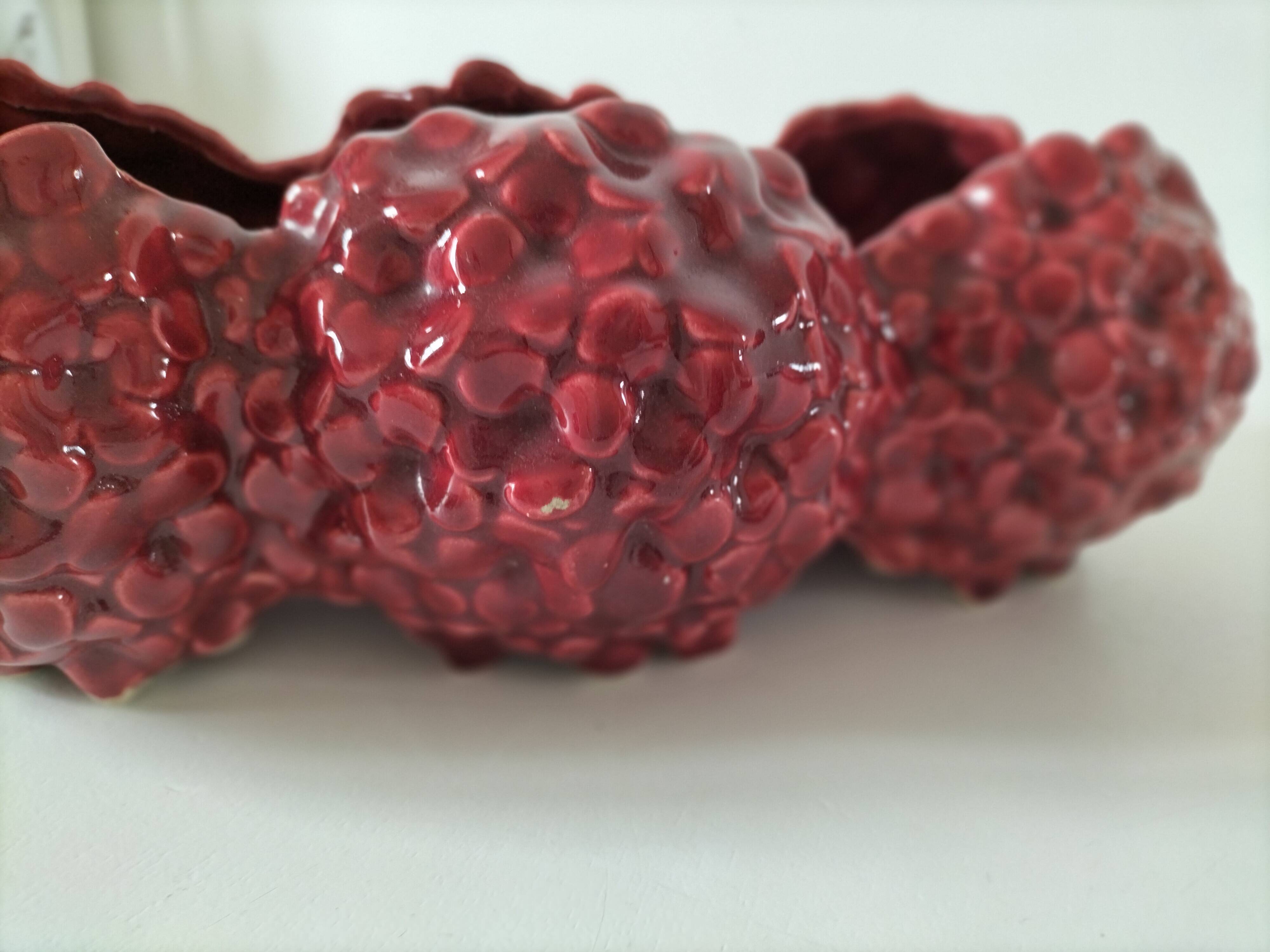 Cache-pot triptyque De Bruyn Fives Lille rouge n°4709