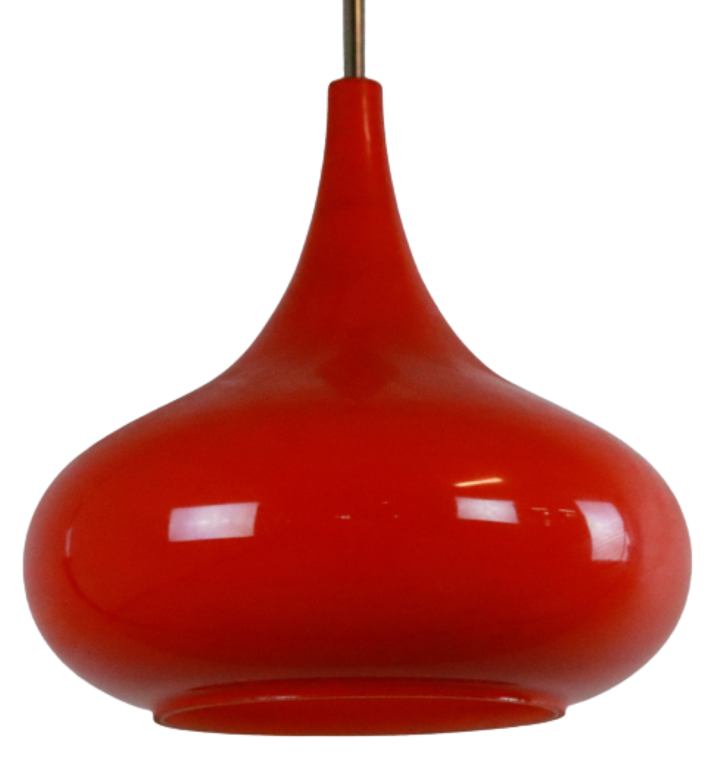 Glass pendant lamp orange