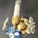 Set vergoldet Wandlampe Murano Kristall