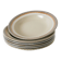 Lot de 6 assiettes creuses en grès, Beige et Ocre, 1970