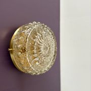 Vintage glass moulded globe wall or ceiling light.