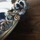 Golden Oval Mirror with Bow and Roses Decor