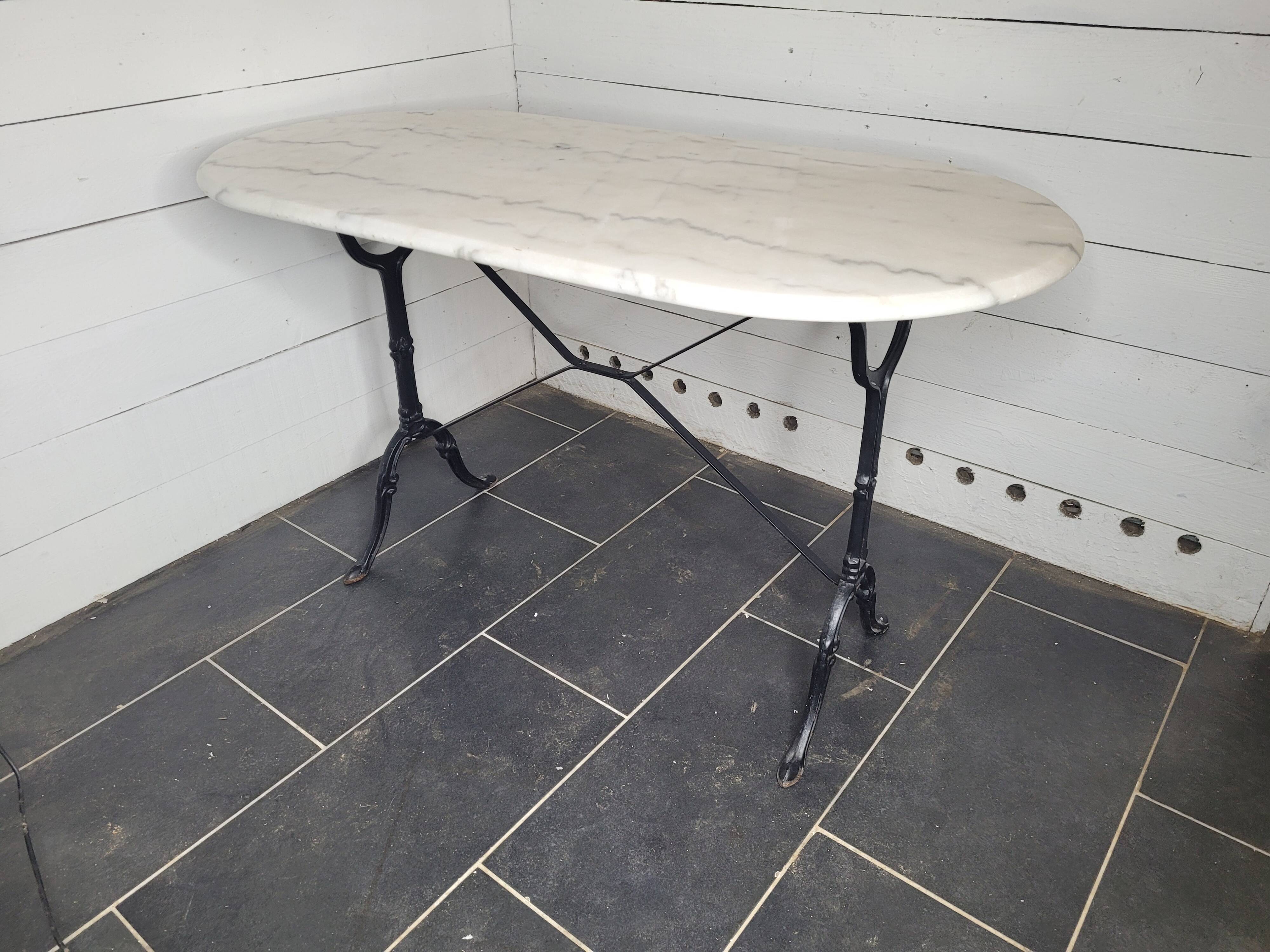 Marble top bistro table
