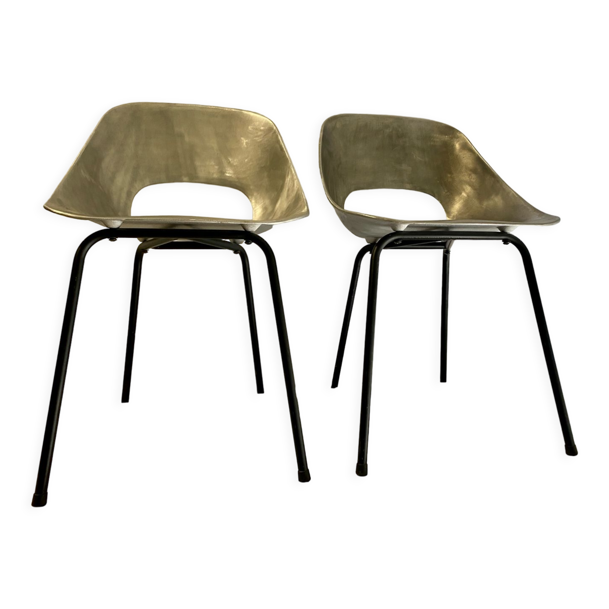 Vintage tulip chairs by Pierre Guariche