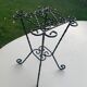 Wrought iron door twisted black vintage 1960