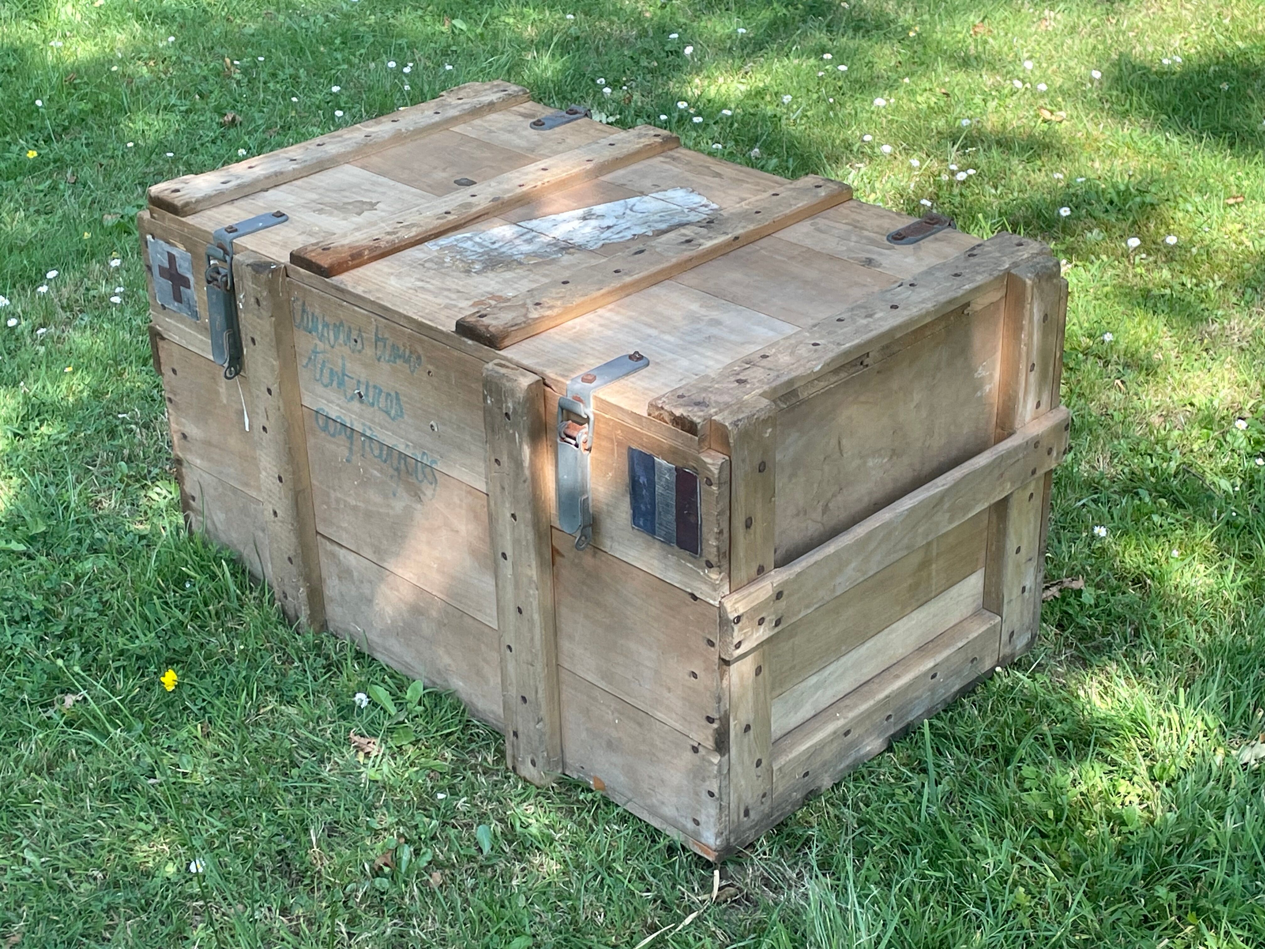Trunk, natural wood box, very healthy
