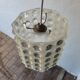 Vintage hexagonal cabochon pendant light – 70s