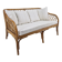 Mid-Century Italian Rattan & Bamboo Settee, ca. 1970