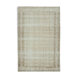 Tapis beige turc rustique noué à la main 196 cm x 296 cm