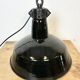 Industrial Black Enamel Factory Lamp with Cast Iron Top, 1950s
