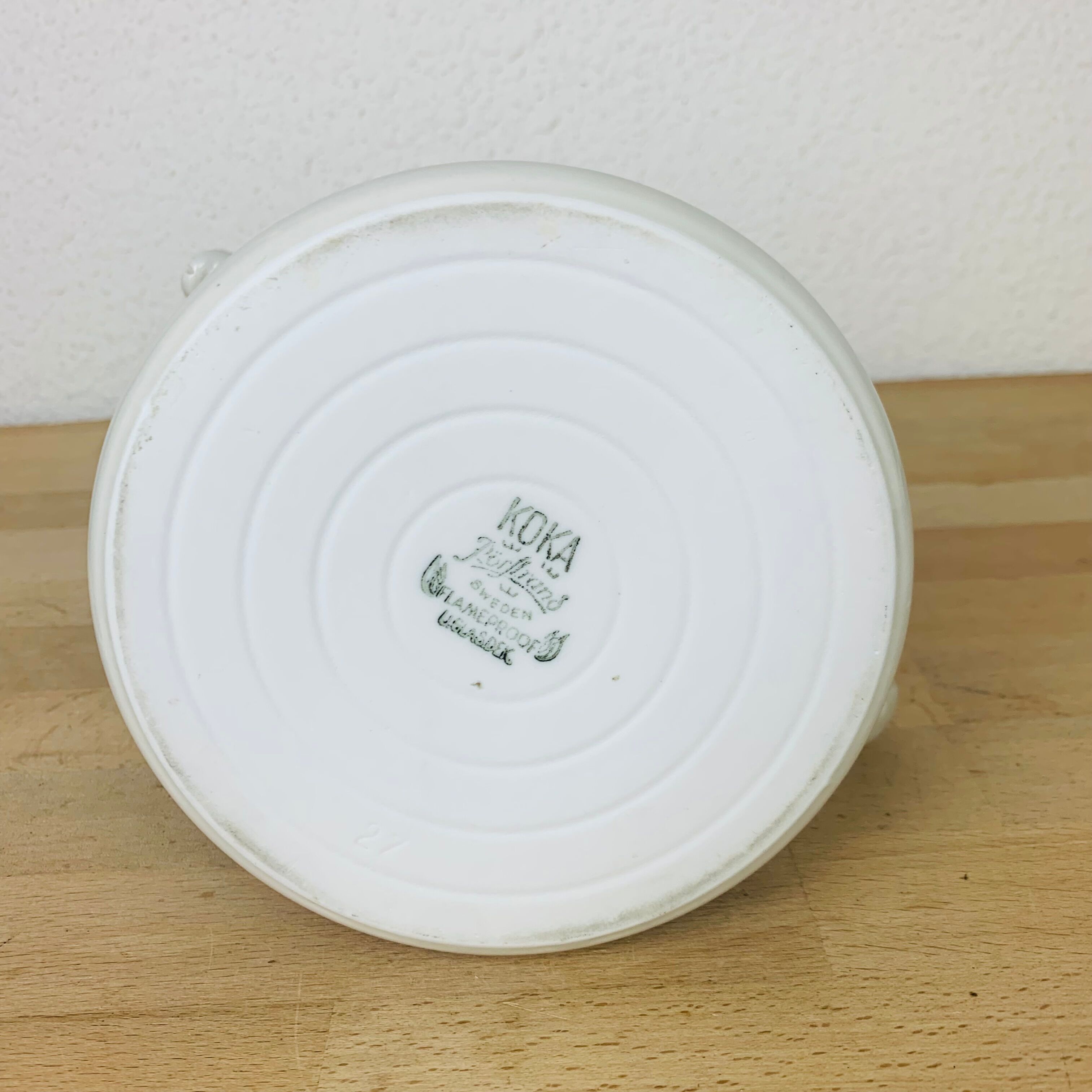 Service à thé théière 6 tasses céramique Koka par Rörstrand Suède, scandinave