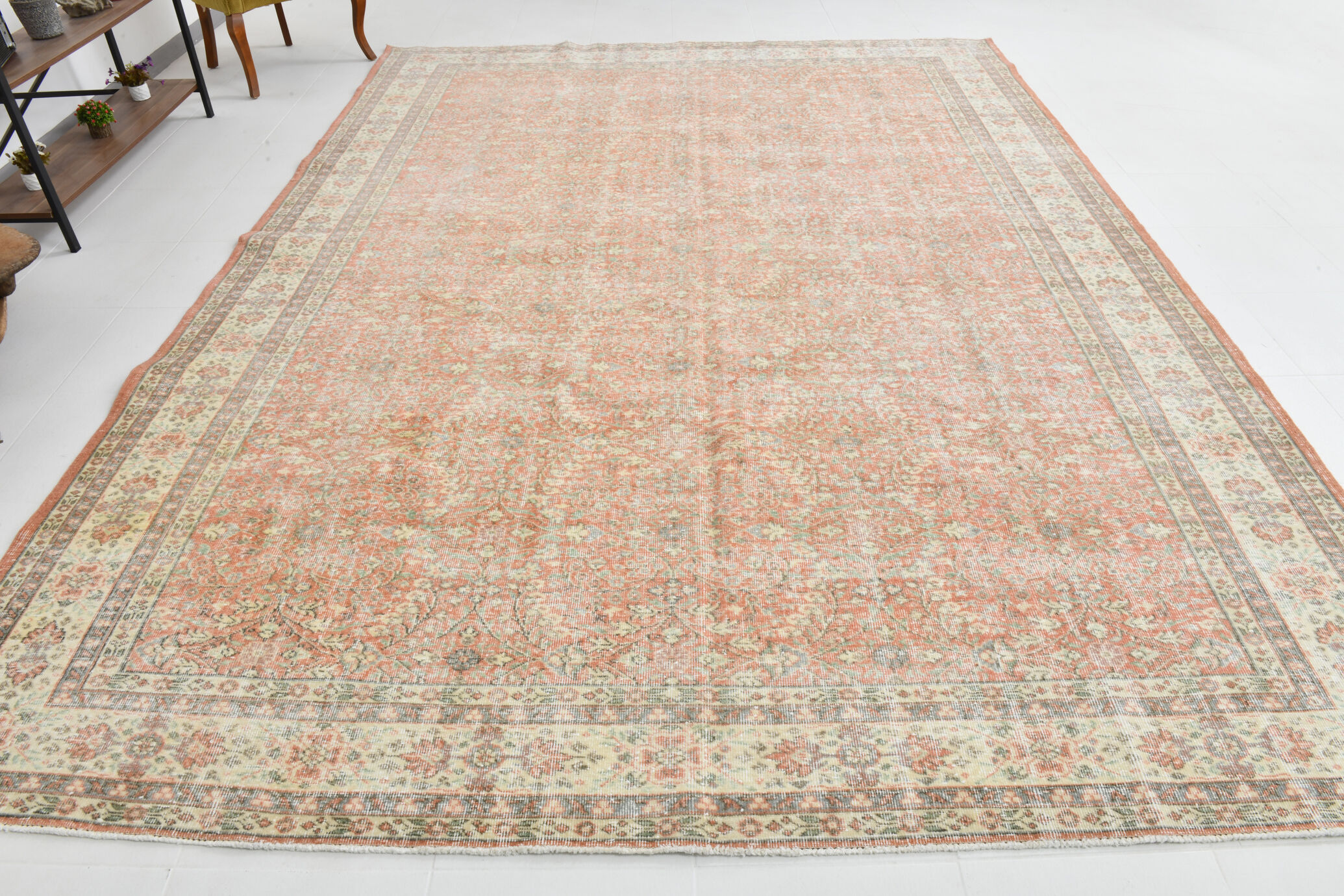 10x13 peach red oversized persian rug, 290x388cm