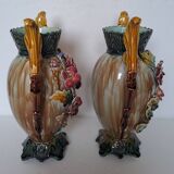 Pair of slip vases