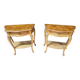 Pair of Italian painted bedside tables in Louis XV style