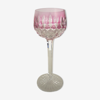 Verre en cristal Saint Louis  verre  roemer rose