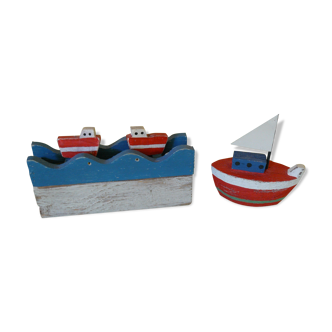 Small wooden boats