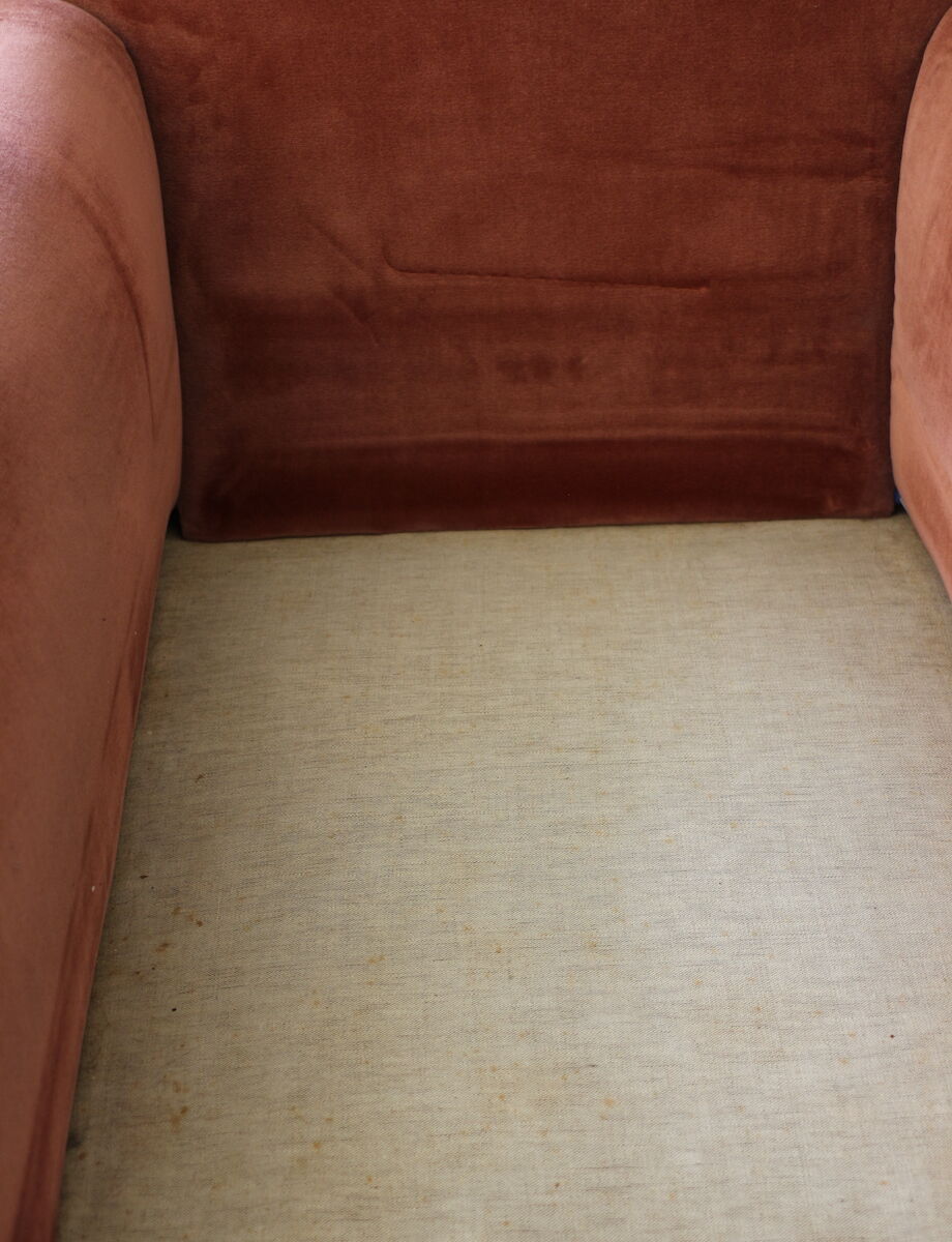 Paire de fauteuils bergères roses