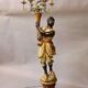 Nubian flare in wood and lacquered metal