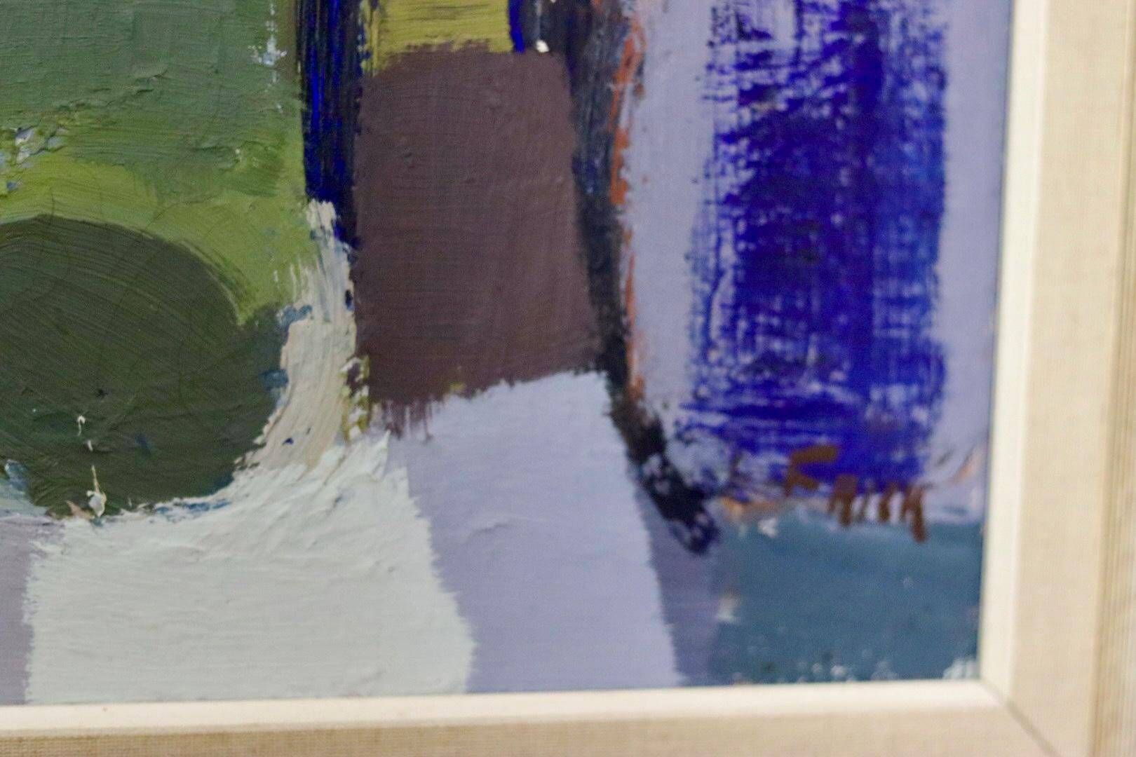 Mid-century original swedish oil on canvas "still life" by gösta falck