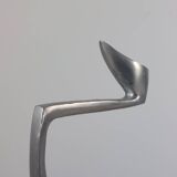 Pair of postmodern aluminium candlesticks by Matthew Hilton