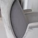 Pair of grey velvet armchairs in the style of Gio Ponti.