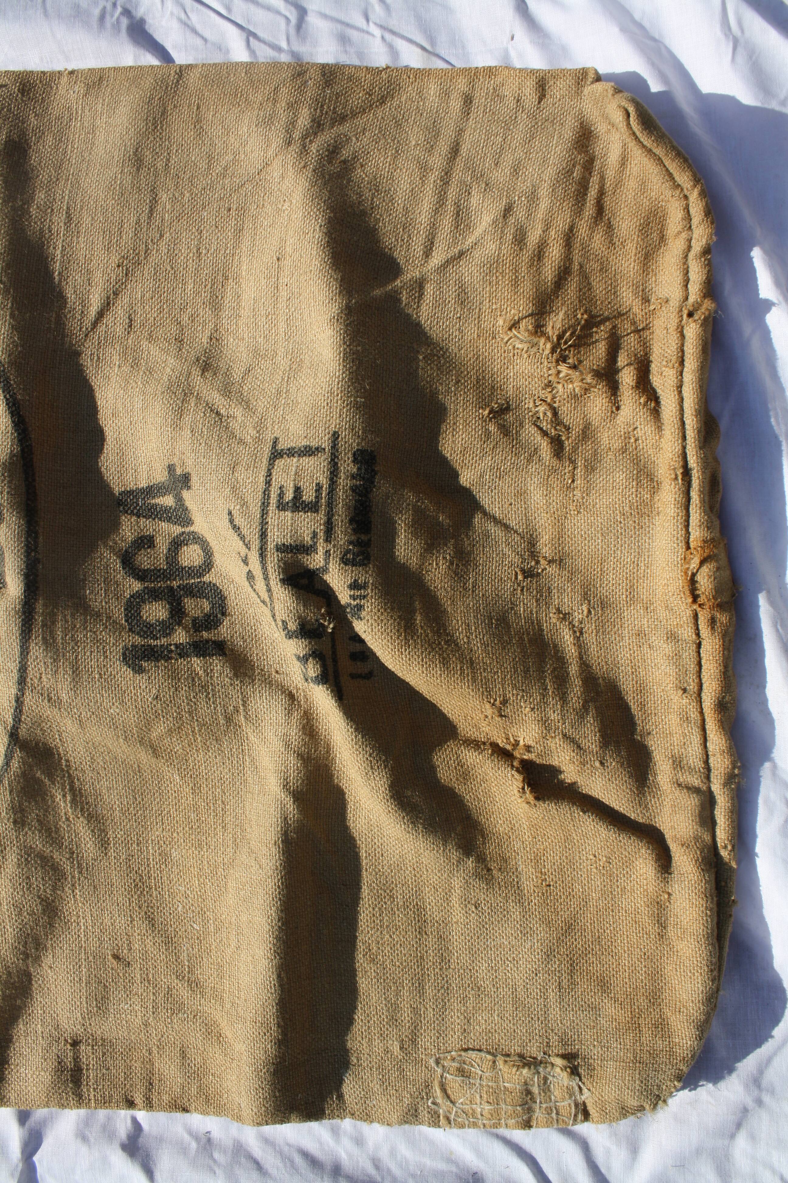 Old jute mill bag Sarthe