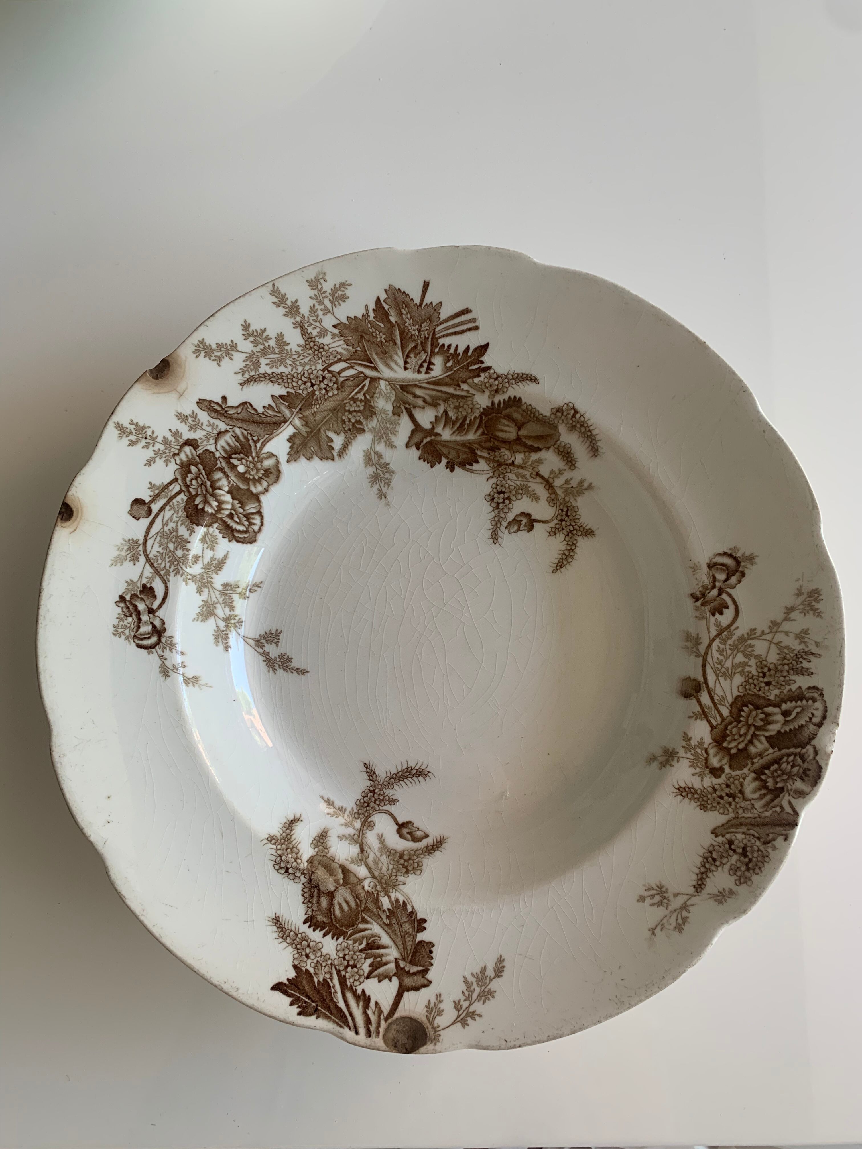 Hollow plates Johnson Bros Paris England 6