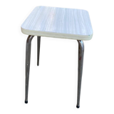 Steel and beige Formica stool