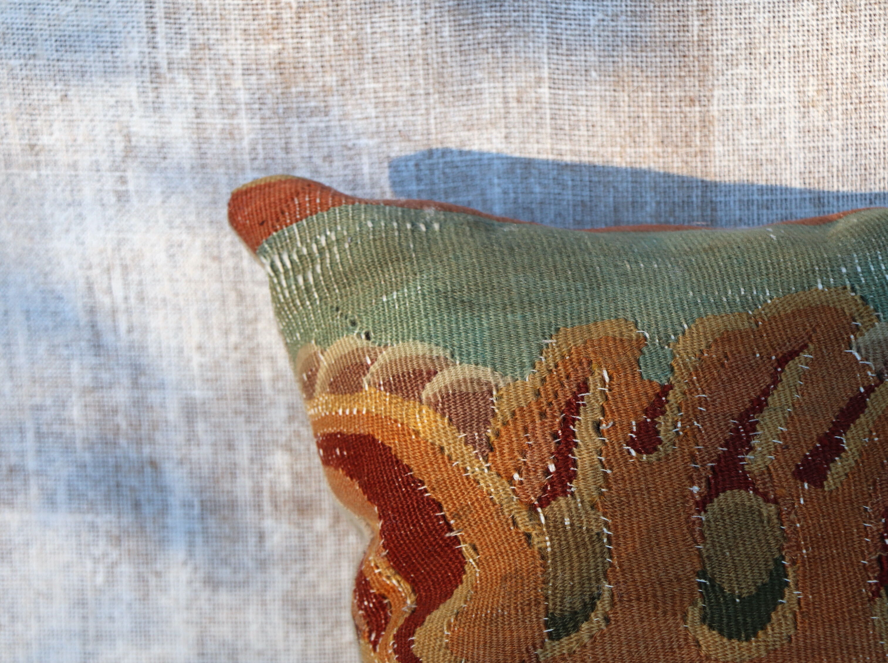 Aubusson 19th Castle Cushion