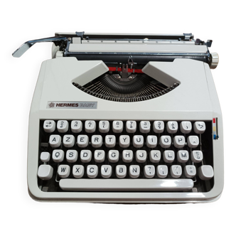 Machine à écrire Hermès Baby blanche