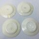 4 dessert plates vintage flower rose red HBCM