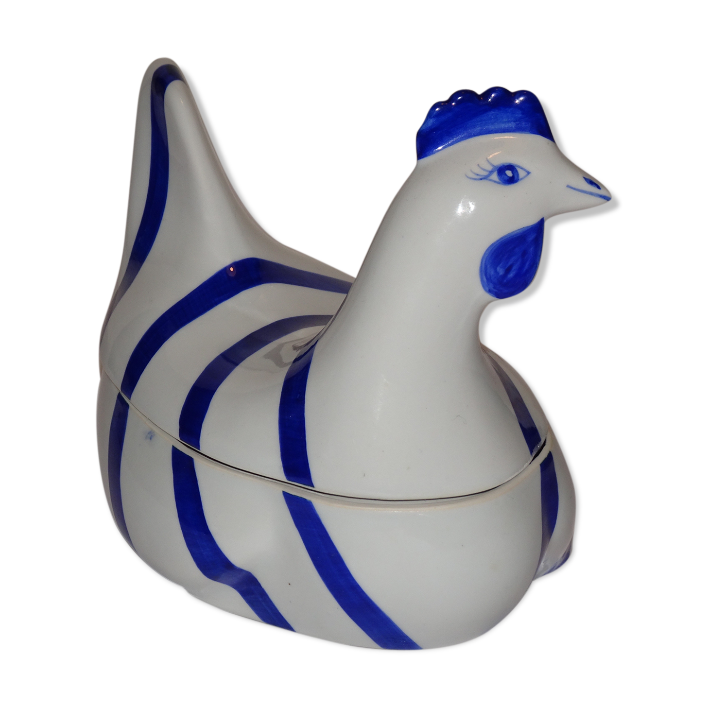 Empty hen pocket porcelain années 80