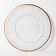 Large Vintage Glass Plate, Patterned Crystal Platter with Bronze Rim. Italy