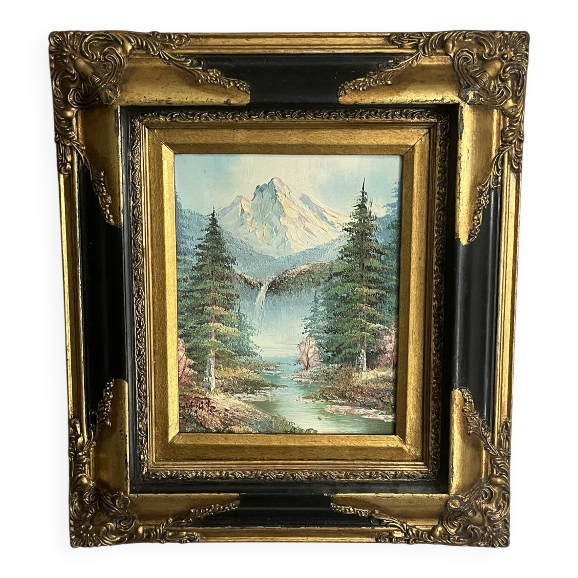 Landscape painting tableau