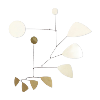Modernist brass mobile 65 x 70cm